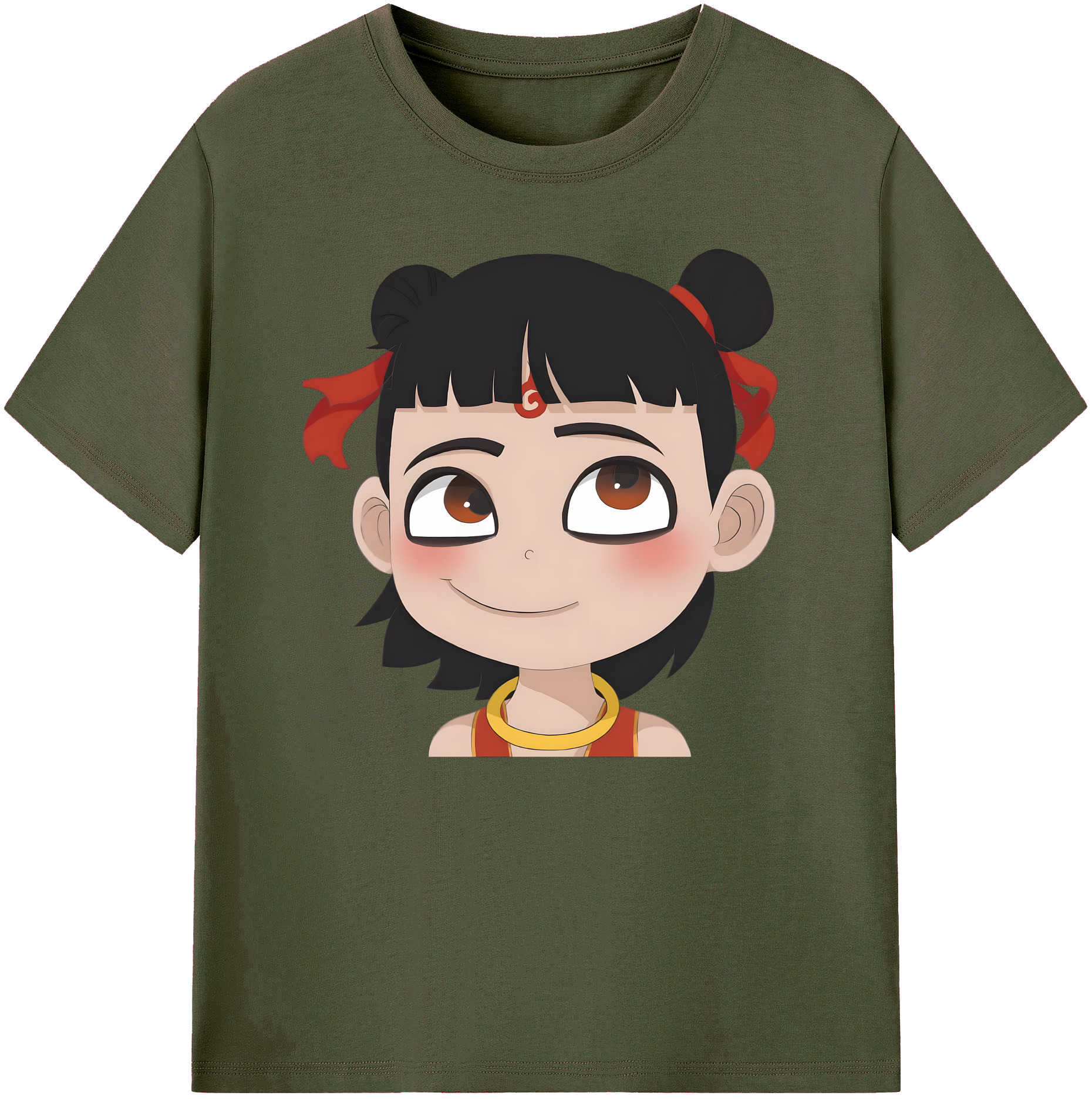 （画像用） Ne Zha 2 ナタ 魔童の大暴れ 綿100％ メンズ半袖Tシャツ｜肌触りやわらか＆通気性
